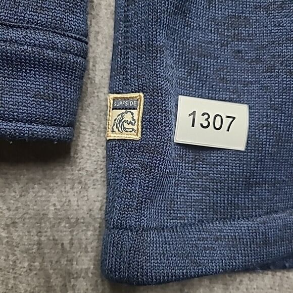 Surf Sidesupply Mens Fleece Jacket 2XL Blue Button Up Pockets Outdoor Sweatshirt - Picture 10 of 10